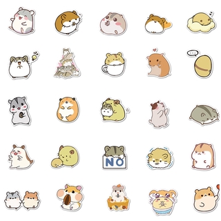 Bộ 50 miếng dán hình chuột hamster dễ thương