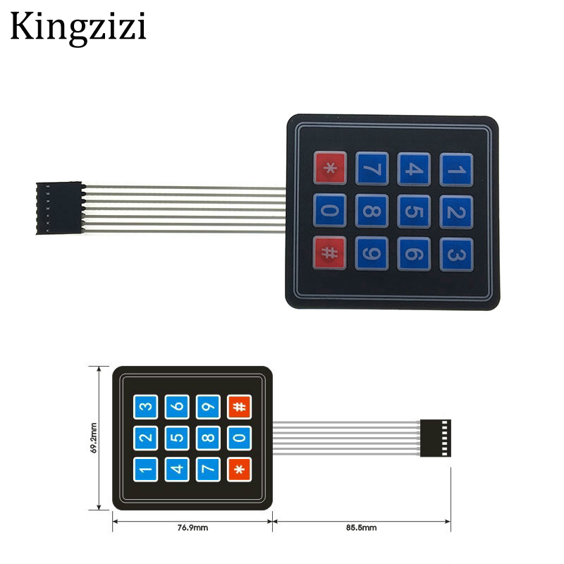 Bàn phím ma trận 4 12 16 20 phím 4x4 thích hợp cho Arduino 1x4 3x4 4x4 4x5