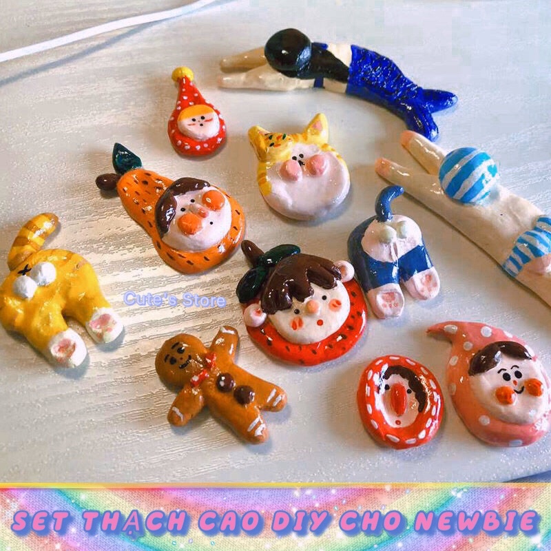 SET THẠCH CAO HANDMADE-ĐẤT SÉT TỰ KHÔ- AIR DRY CLAY - DIY CHO NGƯỜI MỚI BẮT ĐẦU