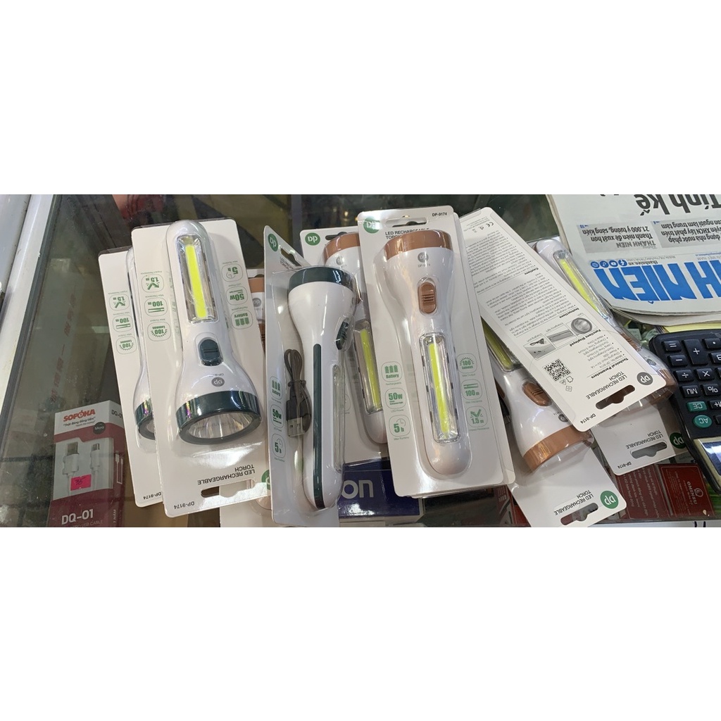 Đèn pin dp siêu sáng. cổng sạc usb