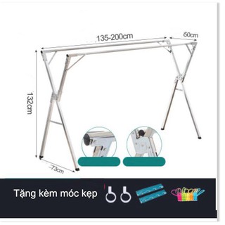 Dàn phơi đồ xếp gọn kéo dài 2m4 thế hệ mới - hàng cao cấp