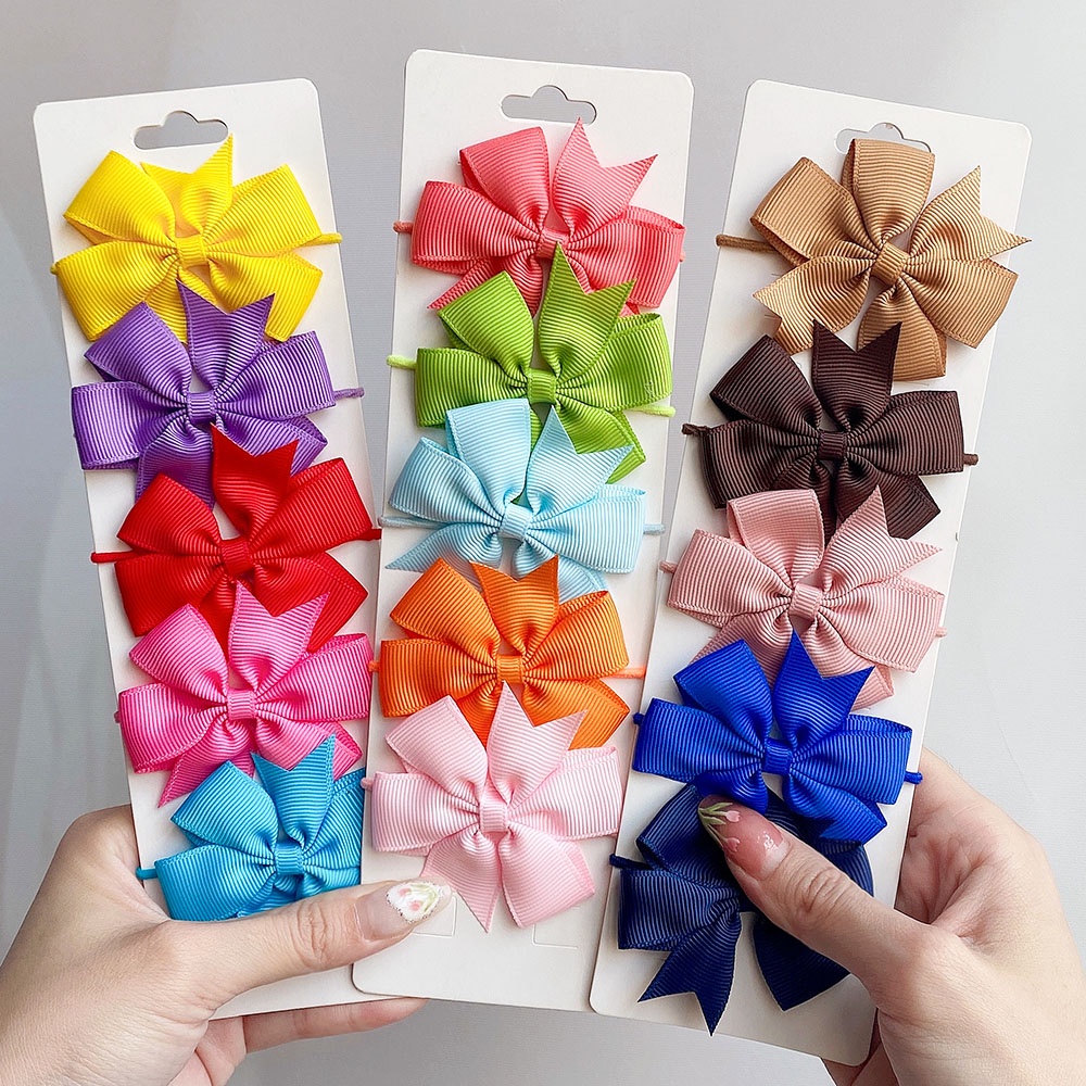 Dây buộc tóc KIDSBOWS co giãn tốt thiết kế kiểu nơ dễ thương dành cho bé gái