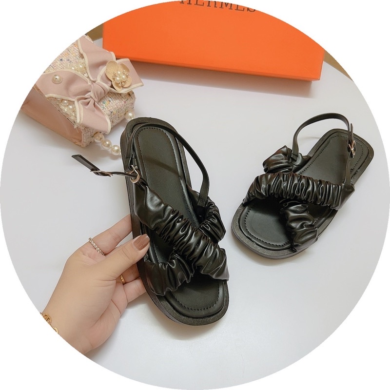 XẢ KHO , Dép quai hậu nhún chéo đế bánh mì đẹp xỉu