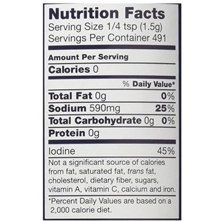 Muối ăn Morton Iodized Salt 737g