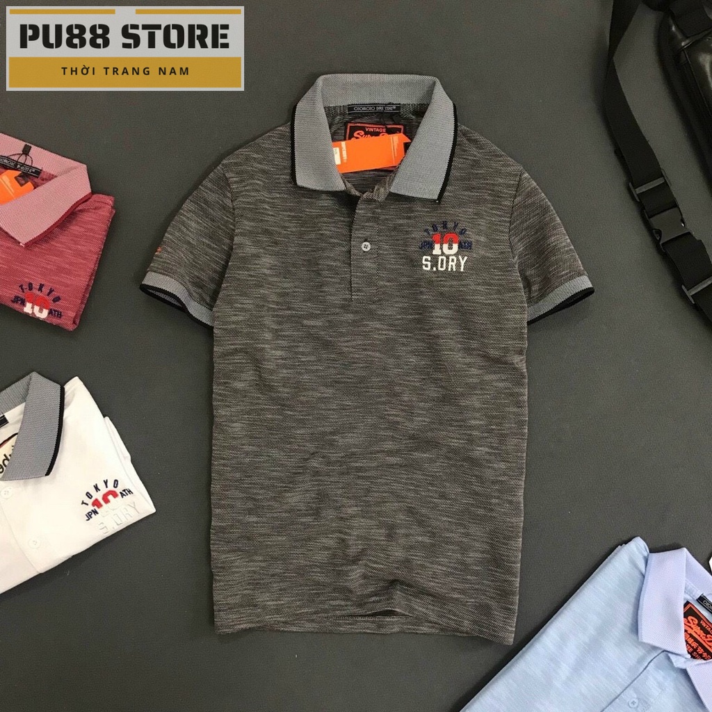  Áo thun polo nam cao cấp PL64DM áo phông nam cổ bẻ trẻ trung thời trang chất mát co giãn | BigBuy360 - bigbuy360.vn