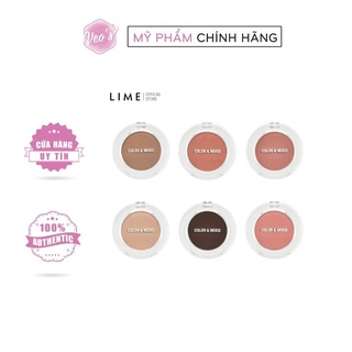 Phấn Mắt Không Nhũ Lime Color & Mood Single Shadow