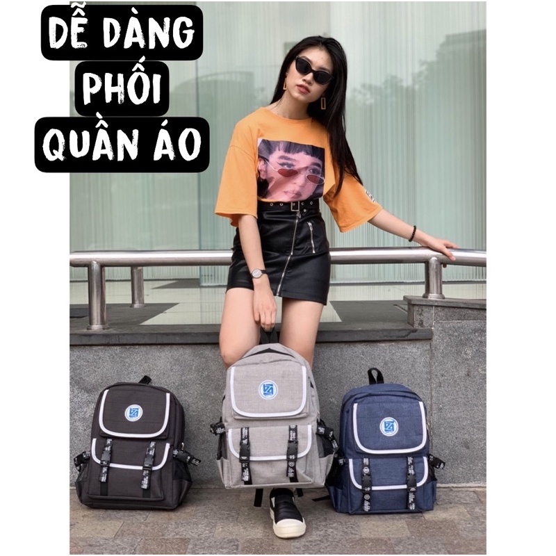 Balo Laptop Backpack 2810 Clothes Shop Balo Đi Học Đi Chơi Cao Cấp Chất Vải Canvas Dày Phong Cách Ulzzang Unisex