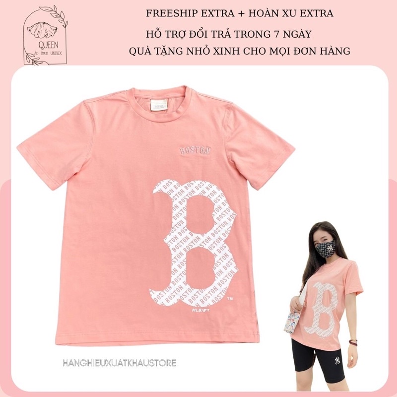 Áo thun MLb CB  thời trang thể thao nam nữ 1850, Áo phông unisex  boston mono