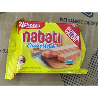 60 gói bánh kem xốp phô mai Richeese Nabati cheese wafer 52g 