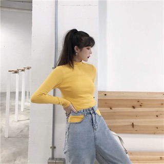 Áo thun cổ lọ 95k/em