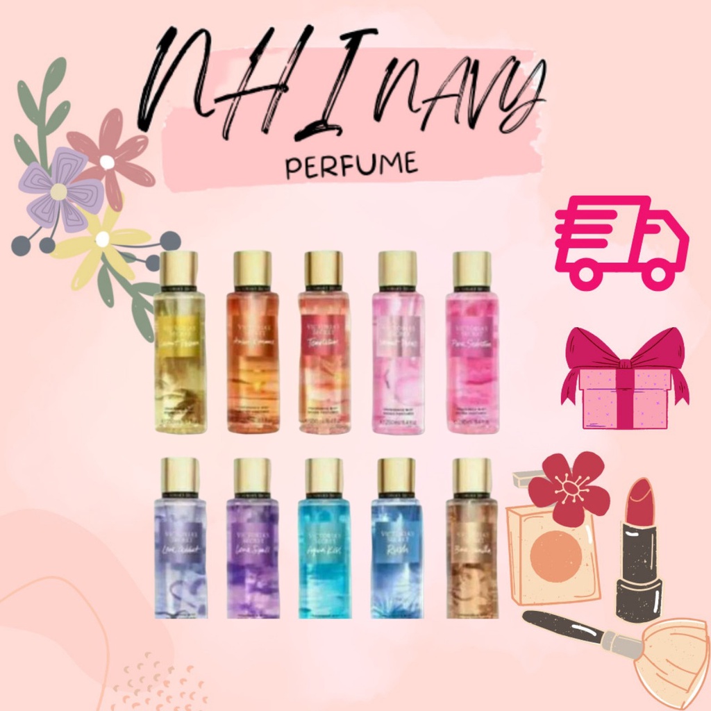 Nhi.navy  Bộ Sưu Tập Xịt Thơm Nước Hoa Toàn Thân Victoria’s Secret Holiday