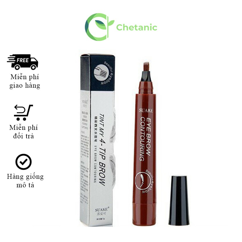 Bút chì kẻ chân mày phẩy sợi 4D chống nước lâu trôi, bút kẻ mắt dụng cụ trang điểm makeup chuyên nghiệp – Chetanic | BigBuy360 - bigbuy360.vn