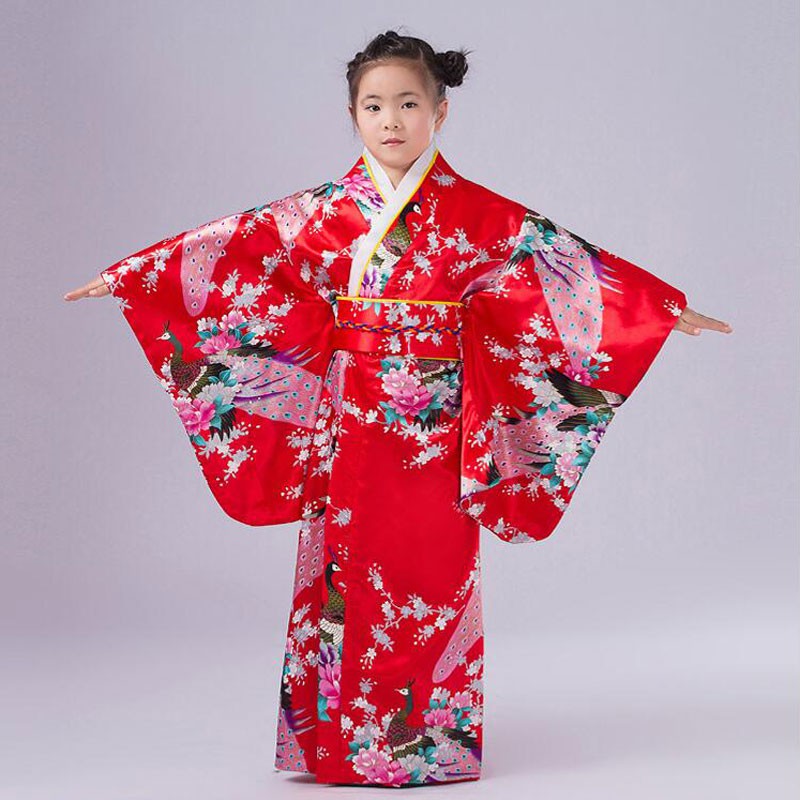 Bộ Đồ Kimono Truyền Thống Nhật Bản In Họa Tiết Yukata Dành Cho Bé Gái | BigBuy360 - bigbuy360.vn