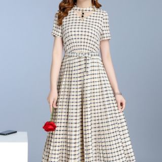 Đầm caro nữ dài 140