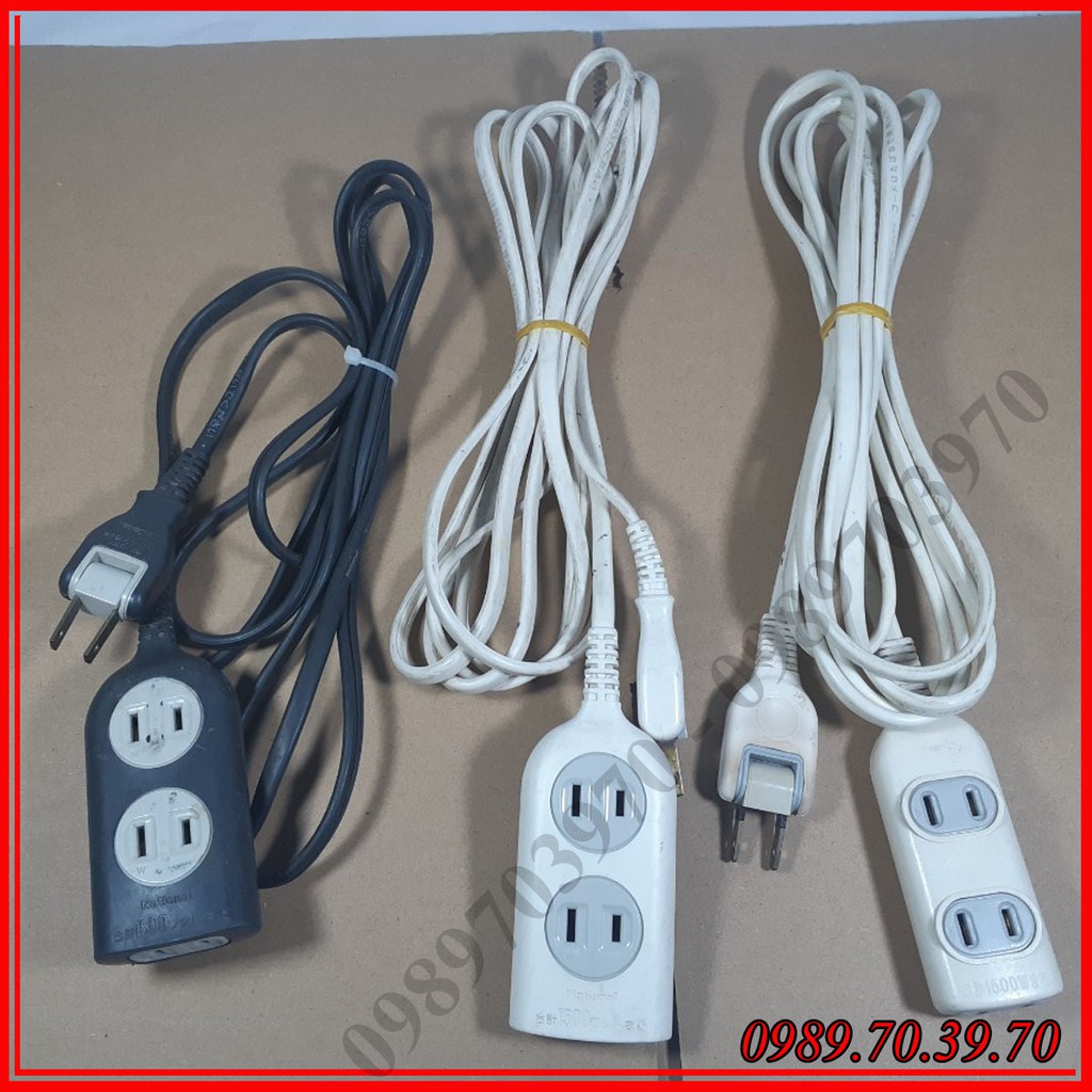 Ổ cắm điện nội địa Nhật điện 220v đã qua sử dụng phích cắm điện dẹp , 3 lỗ dây dài 3m ( sản phẩm được giao ngẫu n