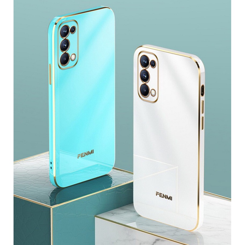 Ốp điện thoại mạ chống sốc thời trang dành cho OPPO Reno 4 4Z 4 Pro A74 4G Reno 6Z 5G