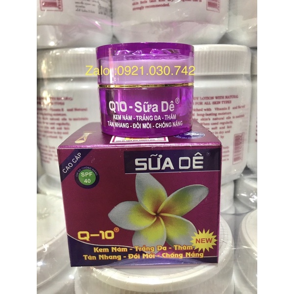 Kem Q10 ốc sên sữa dê nám,trắng da,chống nắng hủ 12g