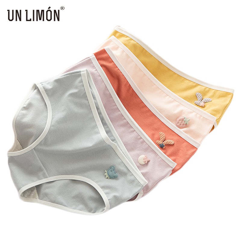 Quần Lót UNLIMON A02F484 Vải Cotton Phong Cách Nhật Bản Ngọt Ngào Cho Nữ