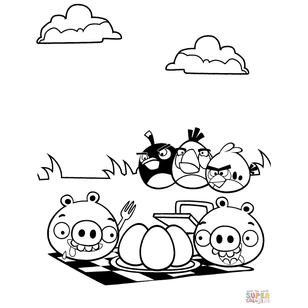 Bộ 30 tranh tô màu Angry Brids, giấy tô màu Angry Brids dành cho trẻ em