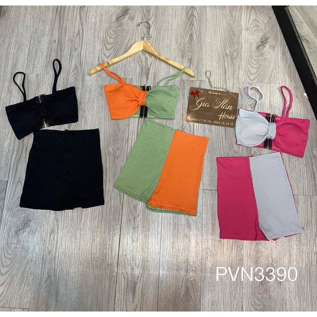 Bộ áo phối 2 màu