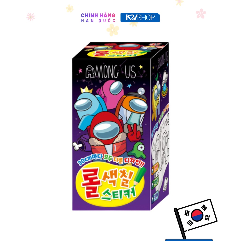 [Feelbox] Bộ Sticker Dán Cho Bé Tự Tô Màu Thiết Kế Hình Among Us 55 x 105 x 55 (mm)