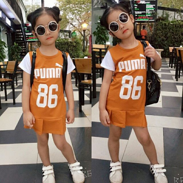 Váy cotton thể thao puma 86 bé gái size 2-8y 10-25 - ảnh sản phẩm 5