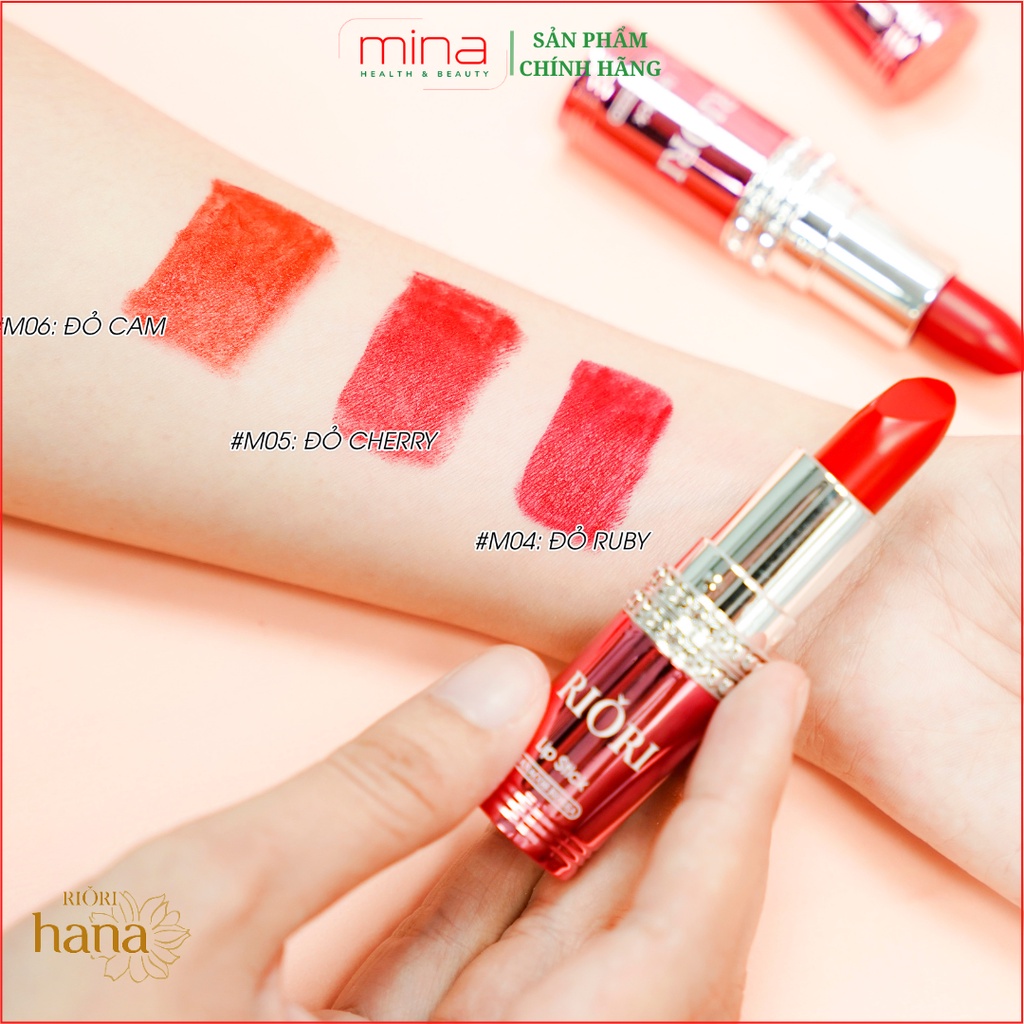 Son Lì RIORI Lip Stick Không Chì Chất Son Mịn Bền Màu Lâu Trôi Dưỡng Ẩm Căng Bóng Môi