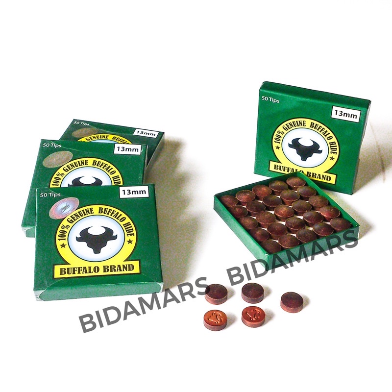 [Bán Lẻ] Đầu Cơ Bida Da Trâu Buffalo Brand 12-13mm