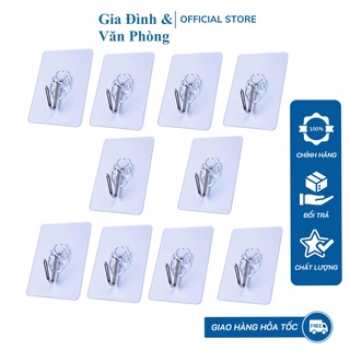 Set 10 móc dán tường siêu dính, chịu lực tốt
