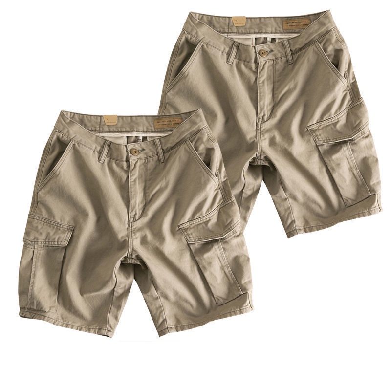 Quần Short 5 Tấc Chất Liệu cotton Màu Sắc retro Thời Trang Mùa Hè Cho Nam