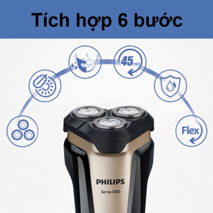 Sản Phẩm Máy cạo râu khô và ướt cao cấp thương hiệu Philips S1020 (Bảo hành 12 tháng) .