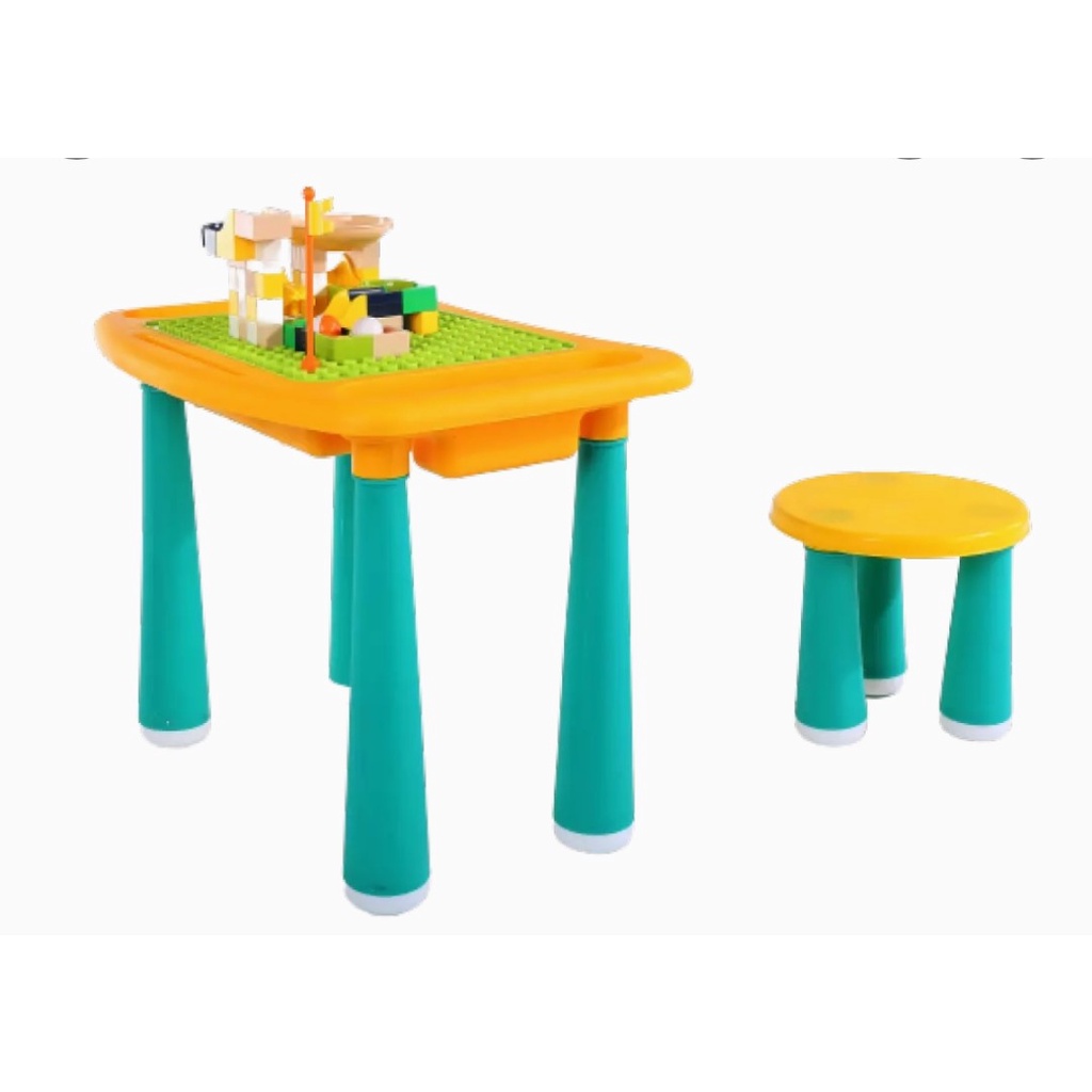 Bộ Bàn chơi đa năng kèm 60 chi tiết Lego, đồ chơi trí tuệ, lắp ráp, xếp hình Lego cho bé