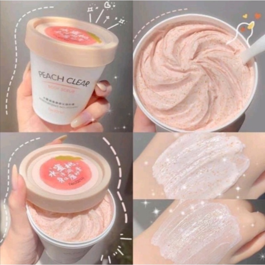 Tẩy Da Chết Toàn Thân Heyxi Đào Peach Clear Body Scrub Moisturizing Nourishing 200G