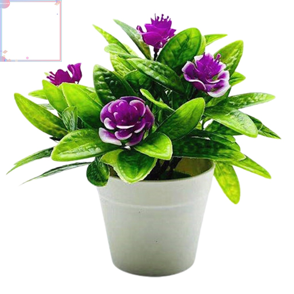 Chậu cây giả nhiều màu sắc tùy chọn chuyên dùng trang trí phòng khách