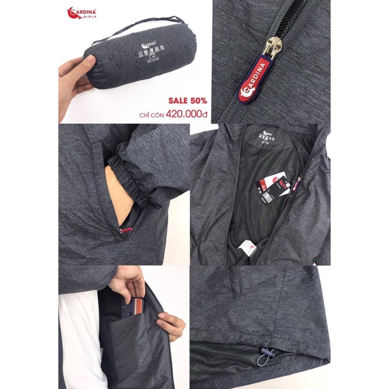 Áo gió nữ 2 lớp Cadina