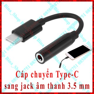 Cáp chuyển âm thanh từ type-C sang jack 3.5 tương thích 1 số dòng máy