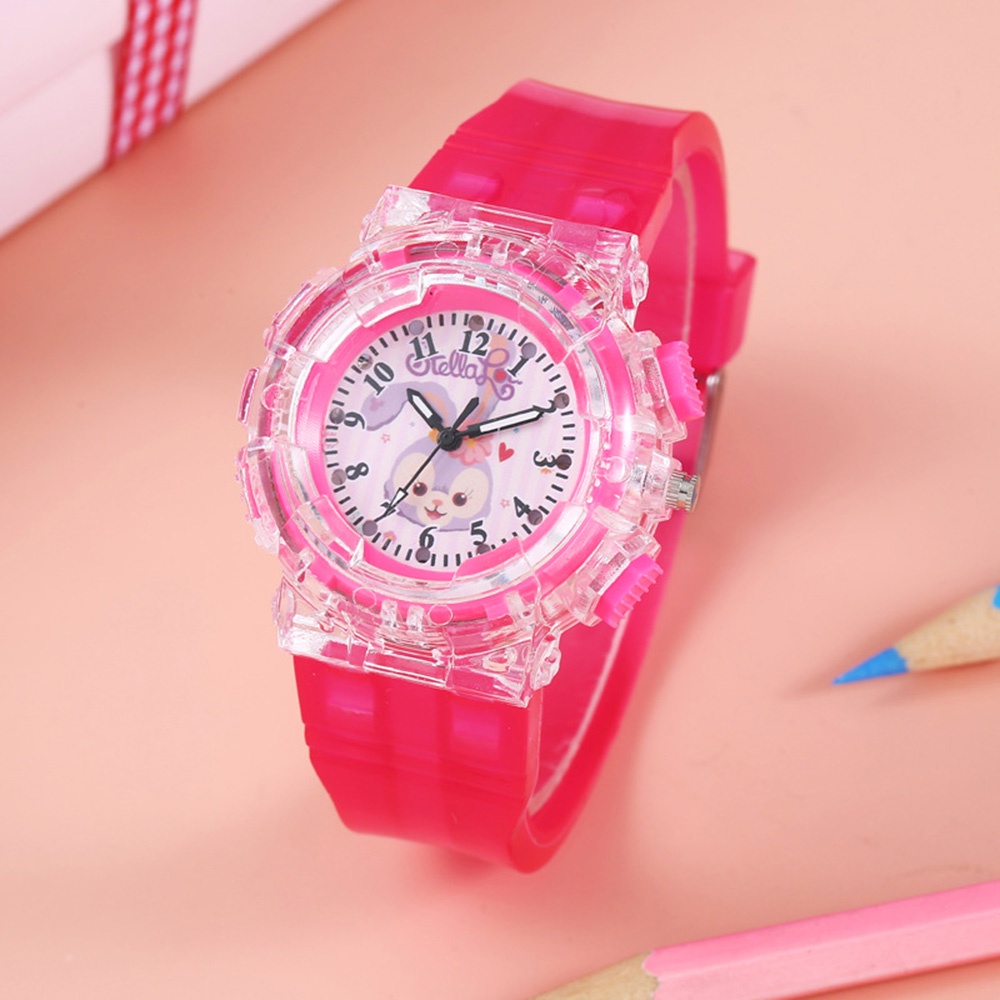 Đồng Hồ Đeo Tay Có Đèn LED Họa Tiết Hoạt Hình Nhiều Màu Sắc Dễ Thương Cho Bé