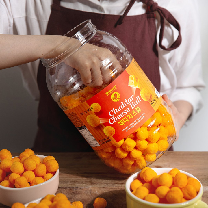 [Mã FMCGMALL -8% đơn 250K] Snack Phô Mai Viên Size Jumbo Cheddar Cheese Ball No Brand 370g - Emart VN