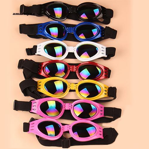 Kính mát chống tia UV gấp gọn kèm dây đeo cổ tiện dụng dành cho cún cưng