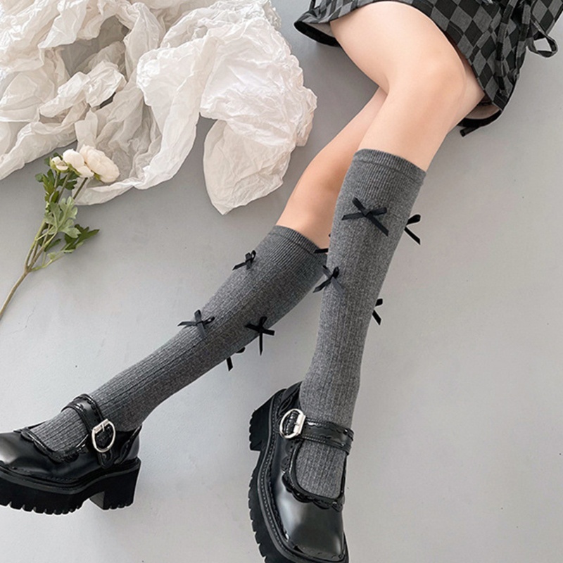 Youyo Vớ Lửng Kẻ Sọc / Nơ Nhiều Màu Sắc Phong Cách Harajuku Lolita Hàn Quốc Ngọt Ngào Cho Nữ