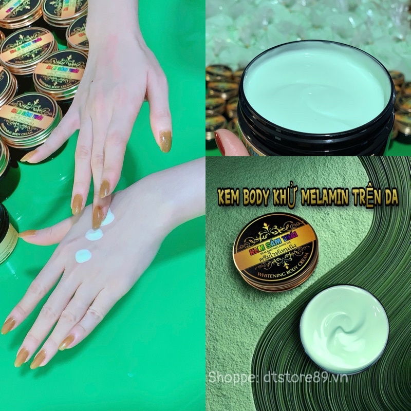 KEM BODY SÂM THÁI TRẮNG NHANH 300Gram Kem Kích Trắng Lotion Dành Riêng Cho Da Đen Chai Lì