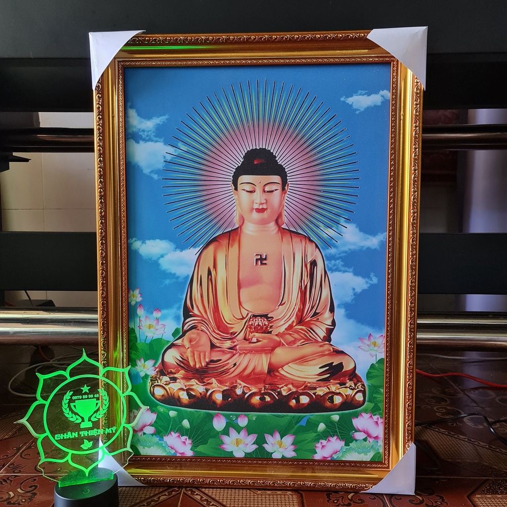 [Giá gốc tại Xưởng]Tranh Phật A Di Đà có khung_ADDK4