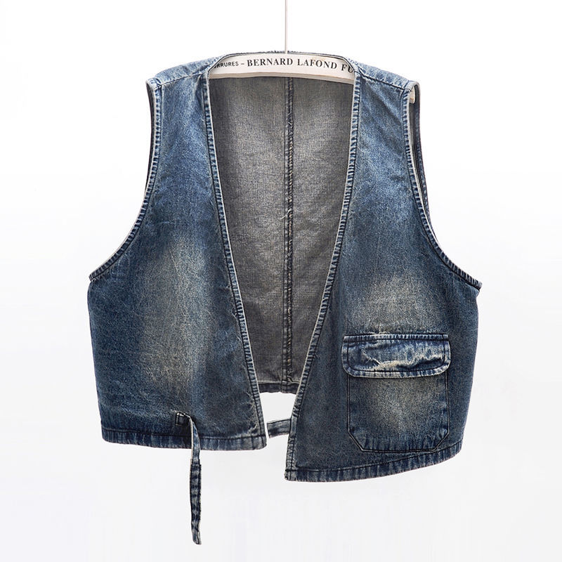 Áo khoác Denim không tay dáng rộng thời trang dành cho nữ | BigBuy360 - bigbuy360.vn