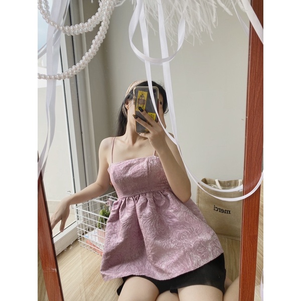 Đầm Nữ 2 Dây[Black-Halter]Bồng Hở Lưng Đan Dây Cao Cấp - Áo Nữ Chất Liệu Gấm - Phù Hợp Với Xu Hướng - Áo Hot Trend | BigBuy360 - bigbuy360.vn