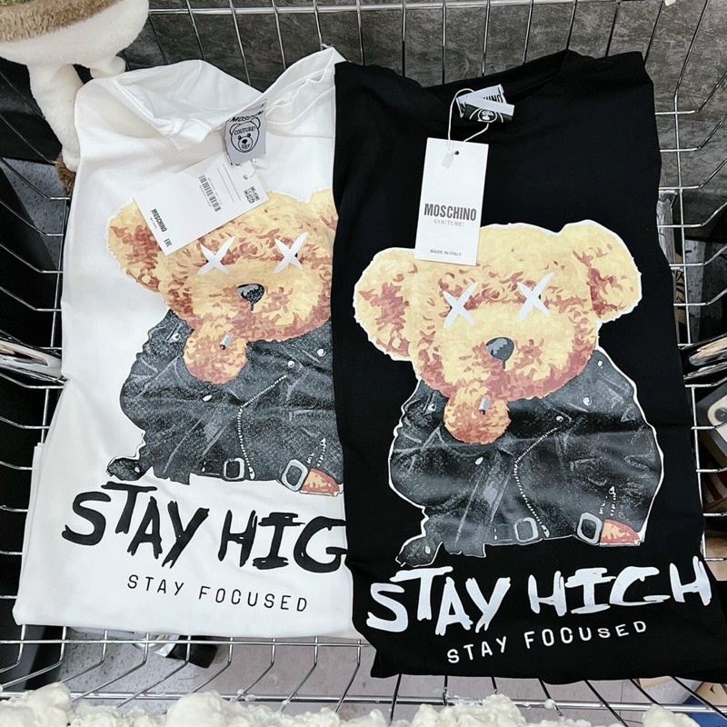Áo phông form rộng dấu quần túi zip nhiều hình dễ thương unisex