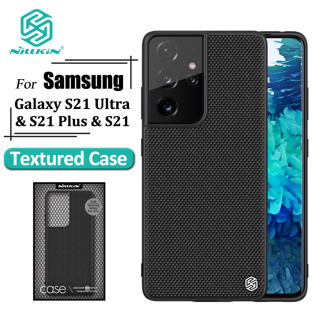 Ốp điện thoại NILLKIN sợi nylon TPU + PC nhẹ siêu mỏng chống trượt dành cho Samsung Galaxy S21/S21 Ultra/S21 Plus 5G