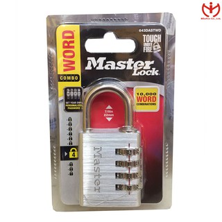 [Hỏa tốc HCM] Khóa chữ Master Lock 643 DASTWD Mật Mã Là Ký Tự Alphabet 4 Vòng Quay
