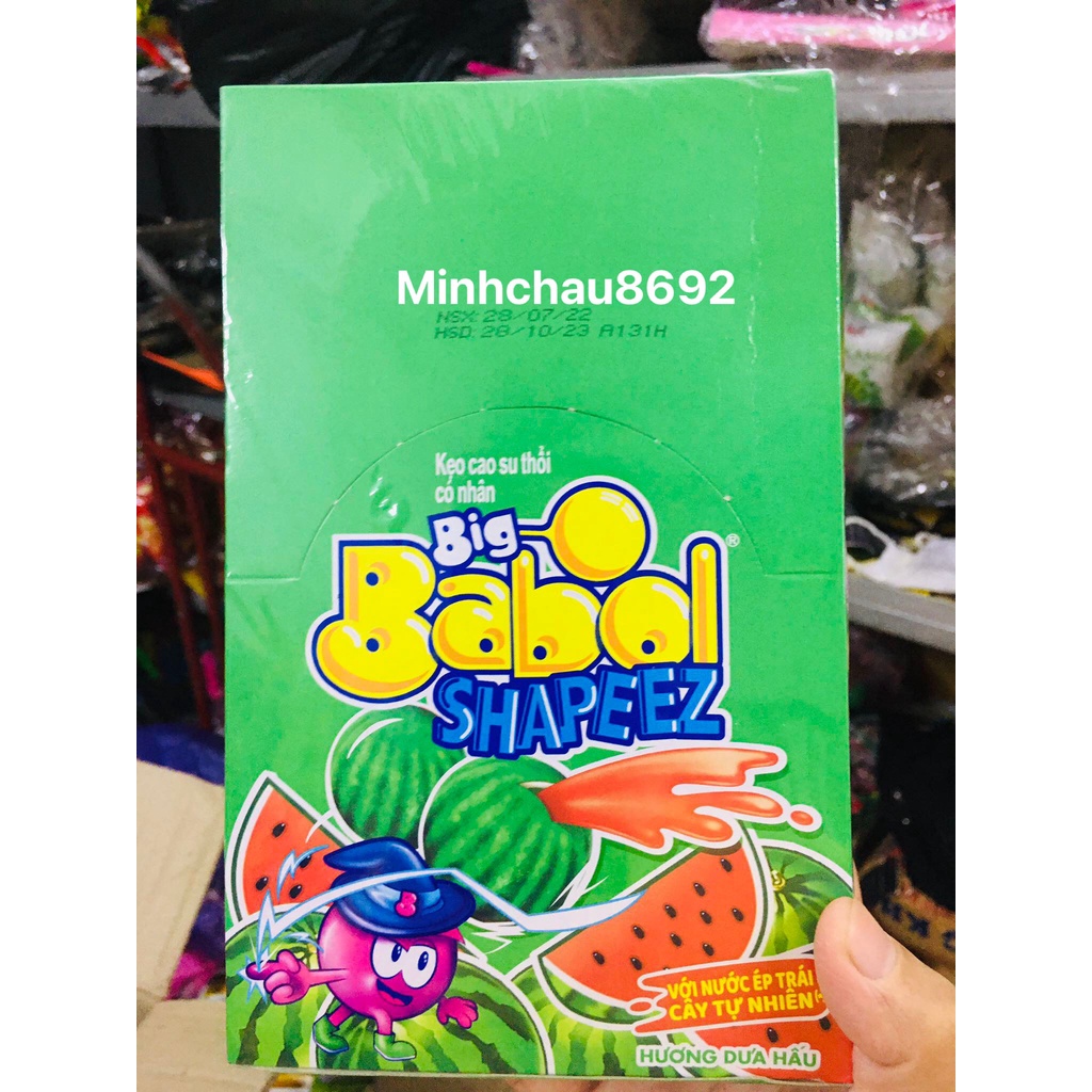 Kẹo cao su dưa hấu bigbabol - kẹo cao su có nhân mứt