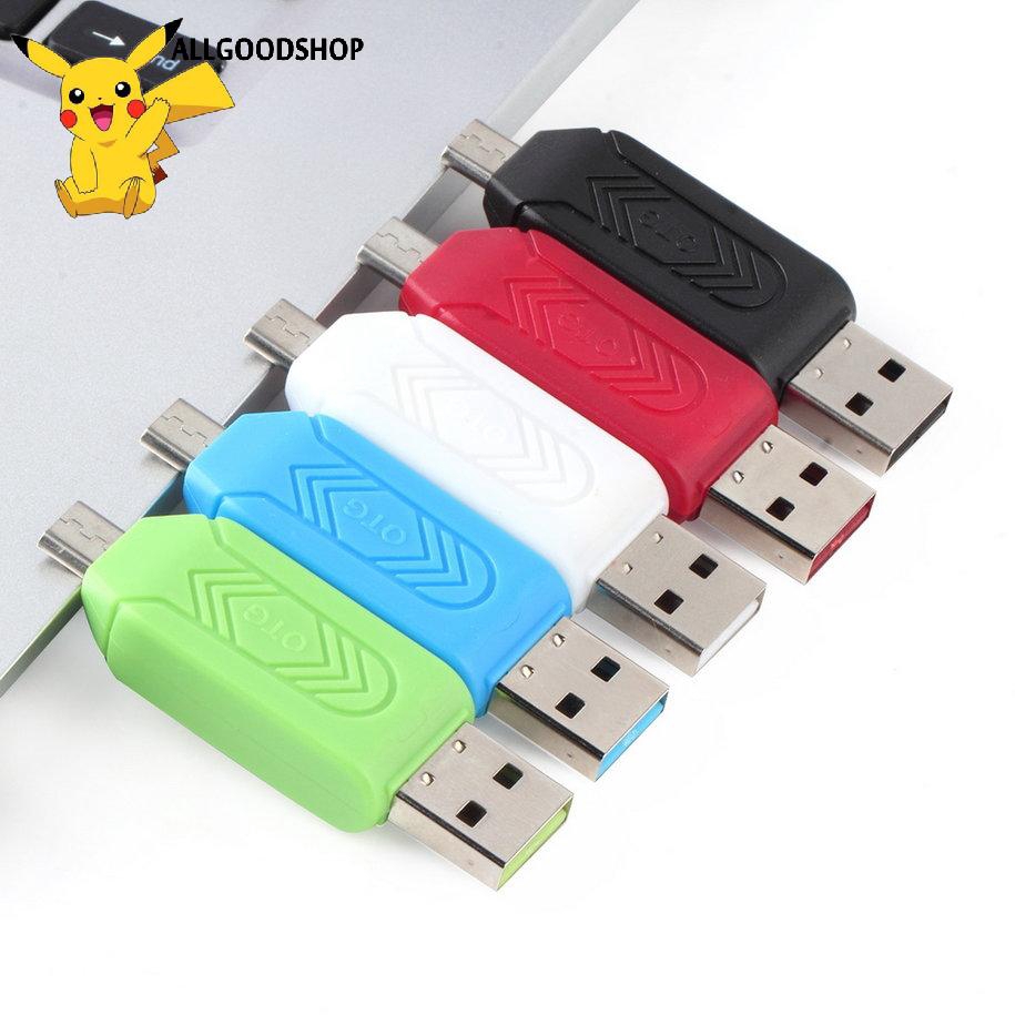 Đầu đọc thẻ Micro USB OTG TF bằng chất liệu ABS cho điện thoại/PC