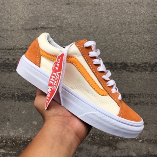 Giầy vans style cam trắng 1:1 ( full box + free ship )